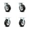 Service Caster 6 Inch Rubber on Aluminum Caster Set with Roller Bearings 2 Swivel Lock 2 Rigid SCC-30CS620-RAR-BSL-2-R-2 - alternate 3